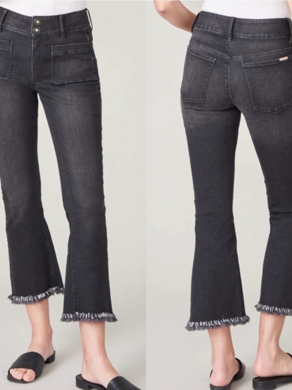 Spartina 449 Juliette frayed hem cropped flare jeans, size 8